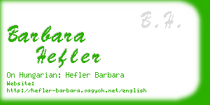 barbara hefler business card